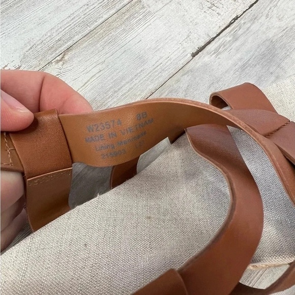 Cole Haan Crystal Wedge Sandal Brown Leather NEW Size 8 - Picture 10 of 11